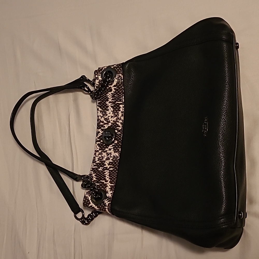 Coach Snakeskin Trim Purse